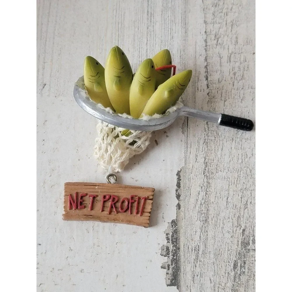 Net profit fish fishing bass ornament Xmas decor